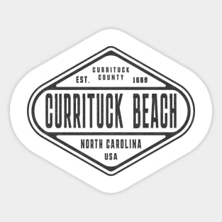 Currituck Beach, NC Summertime Weathered Sign Sticker